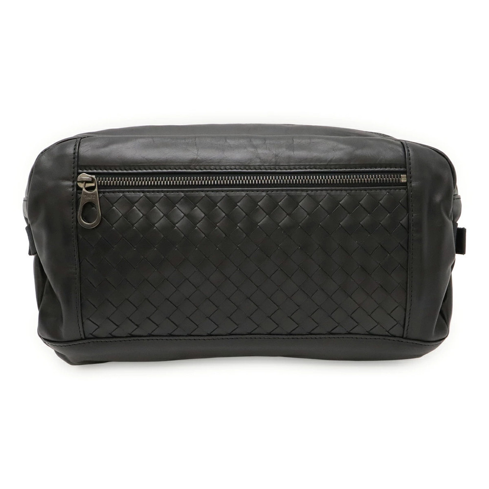 BOTTEGA VENETA Intrecciato Body Bag Waist Leather Black